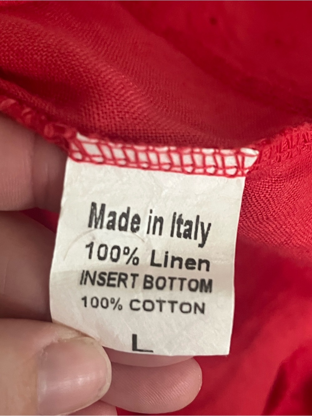 SOLD Terzo Millennio 100% Linen Dress w/ Eyelet Hem Detail - Made in Italy - Picture 6 of 9